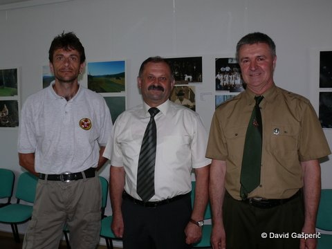 Z leve: predstavnik JK Andrej Gašperič, župan Andrej Kastelic in predsednik LD Karol Zagorc.