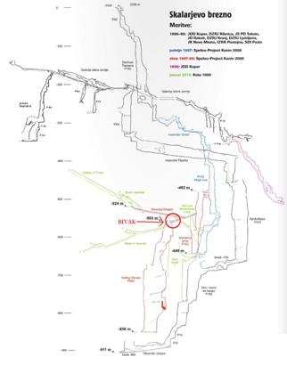Dosedanji načrt jame.