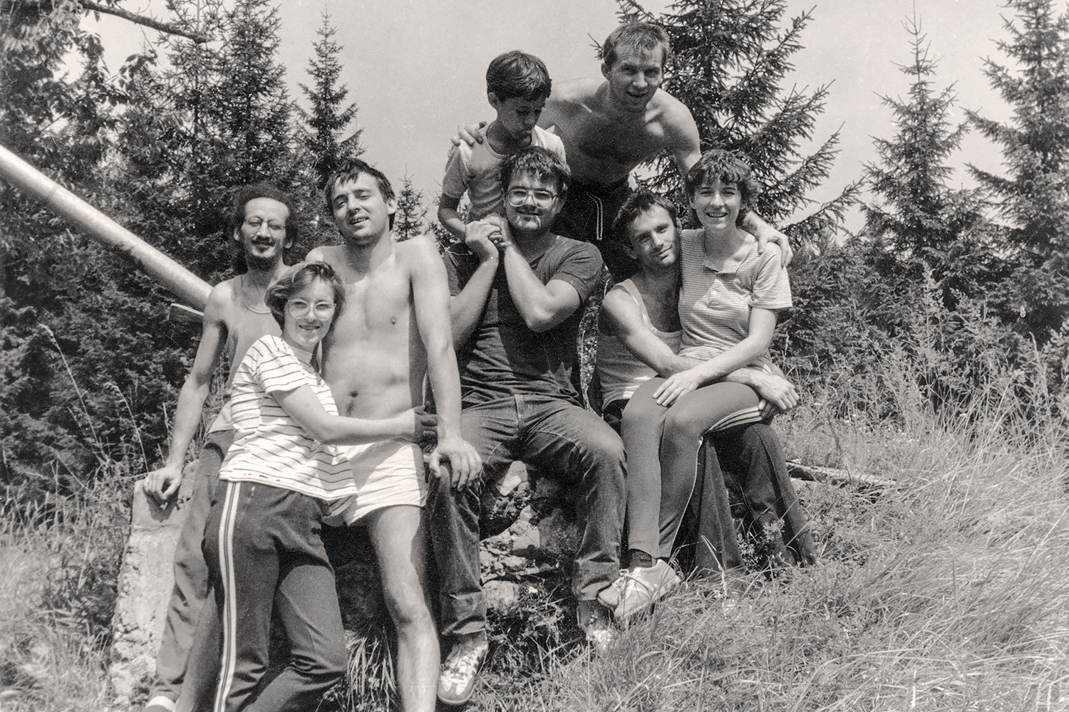 Utrinek z jamarskega tabora na Cinku (1986)