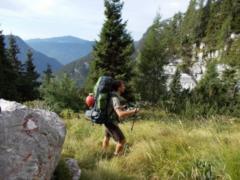 Anže z novim »ruzakom«. Foto: Jože Tomšič.