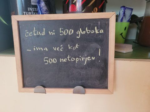 Zapis po povratku iz jame.