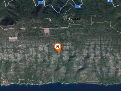 Izsek iz Google maps z označeno lego vhoda.